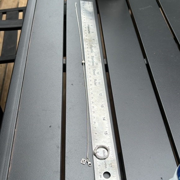 David Yurman Sterling Silver Diamond Ring & Necklace Set ✨FIRM✨ - Picture 8 of 17